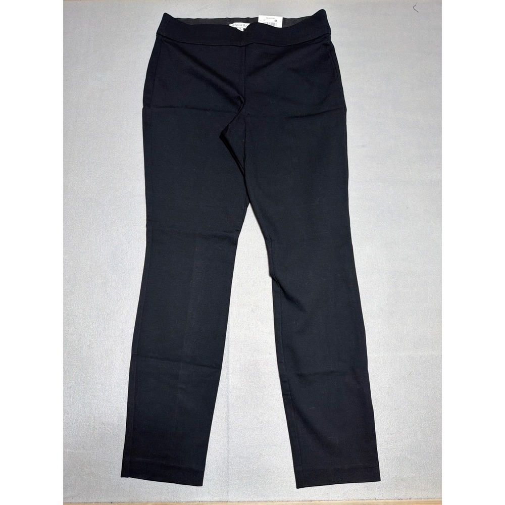 Ophelia Roe Black Skinny Knit Pants Mid Rise Stretch Trousers Women Medium NEW